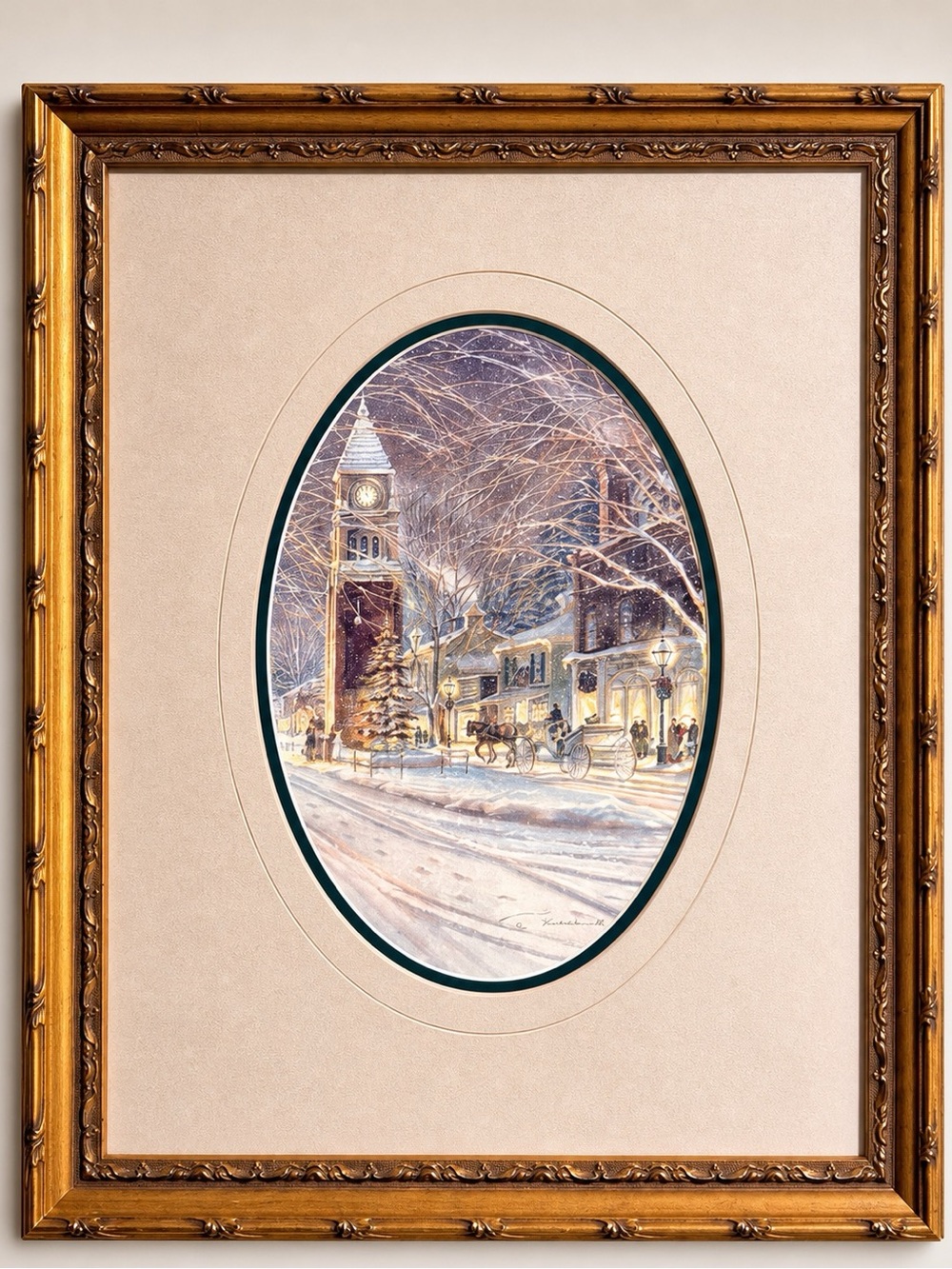 Trisha Romance Candlelight Stroll professionally framed signed print